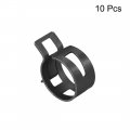 Uxcell Steel Band Clamp 19mm Inner Dia Fit 19 5-20 2mm Od Hose Spring Type Action Fuel Line Silicone Tube Clip Black 10pcs