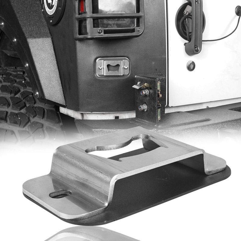 Tailgate Bottle Opener For Jeep Wrangler Jk 2007 2018 Stainless Steel Rear License Plate Delete Accessory No Drill Installation