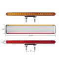 Partsam 2pcs 12 Red Amber Led Combo Double Face Truck Semi Trailer Light Bars 20led Waterproof With Studs Sealed Pedestal Turn