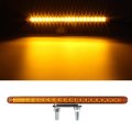 Partsam 2pcs 12 Red Amber Led Combo Double Face Truck Semi Trailer Light Bars 20led Waterproof With Studs Sealed Pedestal Turn