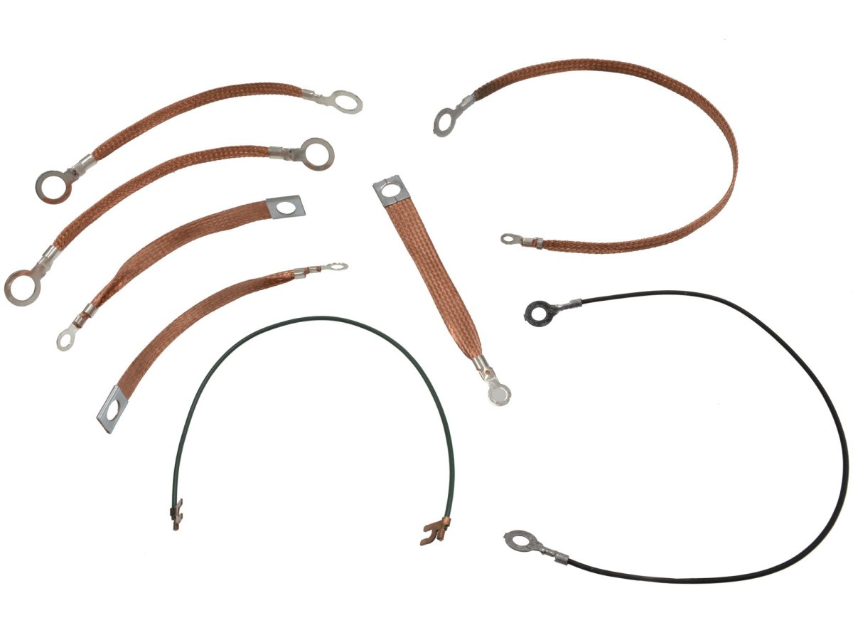 1961-1962 Corvette Radio Ground Strap 8 Piece Set
