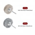 Uxcell Nylon Wheel Brush 800 Grits 1000 Abrasive Grinding Head With 6mm Threaded Shank 4 Pcs