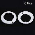 Uxcell 75mm Pipe Cover Decoration Pp Plastic Water Escutcheon White 6pcs