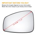 Car Rearview Left Driver Side Mirror Glass Replacement W Backing Plate Convex Heated White For Renault Megane 2008-2015