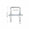 Uxcell Square U-bolts 1-3 8 35mm Inner Width Carbon Steel M6 With Nuts Frame Plate Round Washers