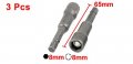 Uxcell A15012000ux0161 13mm X 65mm 8mm Magnetic Head Hex Socket Nut Setters Driver Bits 3 Piece