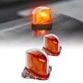 True Mods 2pc Mini Amber Red Led Trailer Fender Light Set Dot Compliant Ip67 Waterproof Clearance Marker Lamps For Boat Utility 