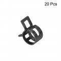 Uxcell Steel Band Clamp 10mm Inner Dia Fit 10 5-11 2mm Od Hose Spring Type Action Fuel Line Silicone Tube Clip Black 20pcs