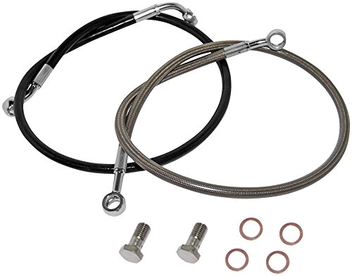 Xp900-r 4 Brake Line Kitin Stainless Steel Braided Teflon Hose With Chrome Fittings For Pol Ranger Rzr And Xp 4 900
