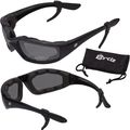Birdz Oriole Motorcycle Padded Glasses Smoke Anti Fog -free Rubber Ear Locks 