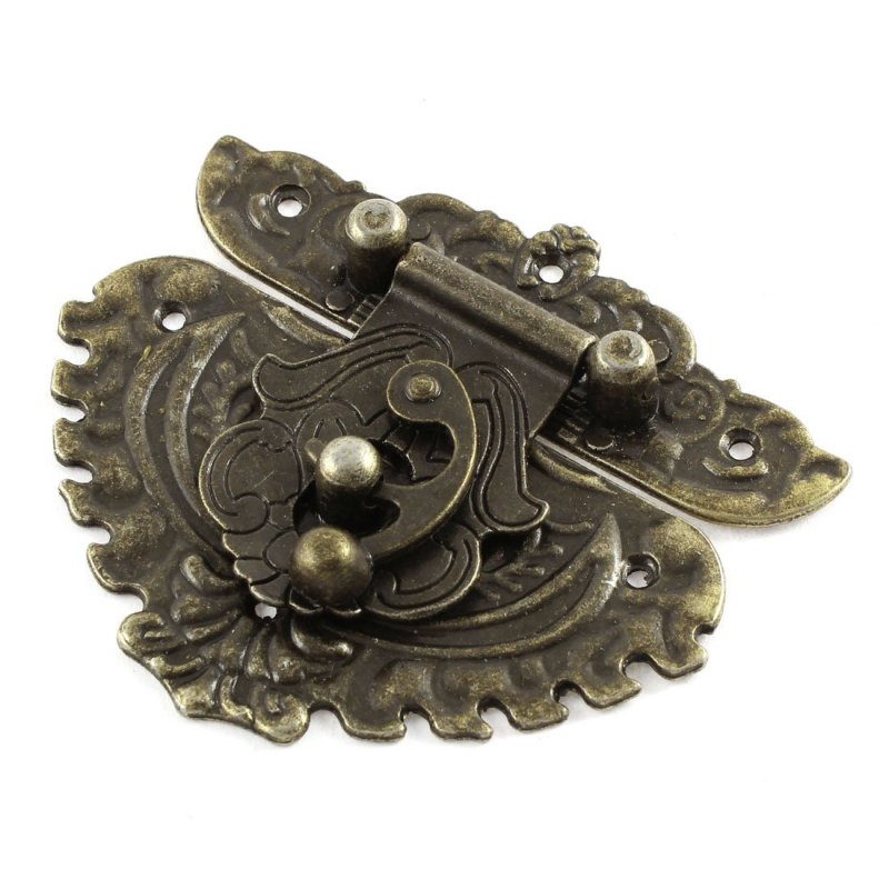 A15060800ux0260 81mmx74 5 Mm Vintage Style Box Suitcase Lock Hook Latch Bronze Tone