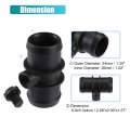 Uxcell Engine Coolant Hose Connector For Bmw Mini Cooper 2002-2008 No 17127515502 Black
