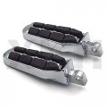 Xkh-chrome Long Angled Highway Peg Mounting Kit And Footpeg Footrest Compatible With Honda Goldwing Vtx1300 Shadow Valkyrie