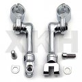 Xkh-chrome Long Angled Highway Peg Mounting Kit And Footpeg Footrest Compatible With Honda Goldwing Vtx1300 Shadow Valkyrie