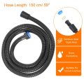 Shower Hose 59 Inches Extra Long Stainless Steel Handheld Flexible Replacement With Brass Connectors Anti-explosion Anti-kink