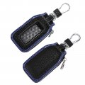 Syihah 2 Pieces Leather Car Key Chain Case Holder Fob Protector Cover Violet 