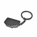 Ipick Image For Jeep Grill Black Real Carbon Fiber Logo-shape-cut Key Chain Keychain Official Licensed