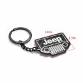 Ipick Image For Jeep Grill Black Real Carbon Fiber Logo-shape-cut Key Chain Keychain Official Licensed