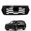 Front Bumper Upper Grille Assembly Glossy Black Grill Replacement For 2023 2024 Pilot Plastic Center Suv 