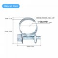 Uxcell 14-16mm Mini Fuel Injection Hose Clamp Zinc Plated Steel Line 10pcs