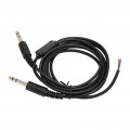 Diy Aviation Headset Replacement Cable With Dual Ga Plugs 3 16 Mic 1 4 Speaker Plug For David Clark Avcomm Pilot 6 6ft 