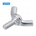 Uxcell 30pcs M4x10mm Wing Butterfly Screws Bolts Bolt Thumb Hand Carbon Steel