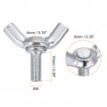 Uxcell 30pcs M4x10mm Wing Butterfly Screws Bolts Bolt Thumb Hand Carbon Steel