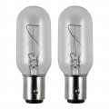 Ocs Parts 8802x Light Bulbs 2-pack 10 Watt 24 Volt T8 Marine Navigation Bay15d Double Bayonet Base Replacement Clear White 