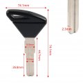 Liru Blank Key Blade Uncut Red Metal With Abs Upper For Aprilia Caponord Rs125 250 Etv 1000 Na Mana850 Rxv450 Motorcycle