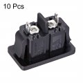 Uxcell C8 Panel Mount Plug Adapter Ac 250v 5a 2 Pins Iec Inlet Module Power Connector Socket Straight 10pcs