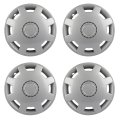 13 In Universal Wheel Rim Cover Silver Hubcaps Durable Pp Material Replacement For Acura Chevrolet Dodge Ford Honda Hyundai Kia 