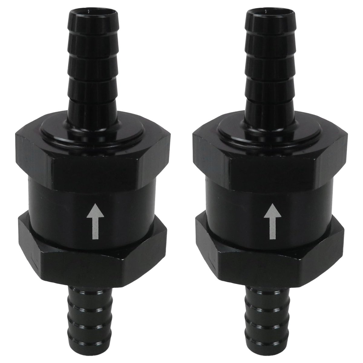 5 16 In 8mm Od Non Return One Way Inline Check Valve Fitting 6061 T6 Aluminum Alloy Black 2 Pack