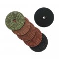 Wet Concrete Polishing Pads Set 50 100 200 400 800 With Aluminum Backer 