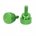 Uxcell Computer Pc Case M4x10mm Shoulder Type Knurled Thumb Screw Green 10pcs