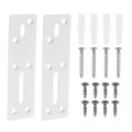 Straight Steel Flat Plate 2pcs 117x35mm Heavy Duty Mending With Holes Metal Reinforcement Mounting Joining Bracket Screws For