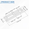 Straight Steel Flat Plate 2pcs 117x35mm Heavy Duty Mending With Holes Metal Reinforcement Mounting Joining Bracket Screws For