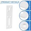 Straight Steel Flat Plate 2pcs 117x35mm Heavy Duty Mending With Holes Metal Reinforcement Mounting Joining Bracket Screws For