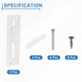 Straight Steel Flat Plate 2pcs 117x35mm Heavy Duty Mending With Holes Metal Reinforcement Mounting Joining Bracket Screws For