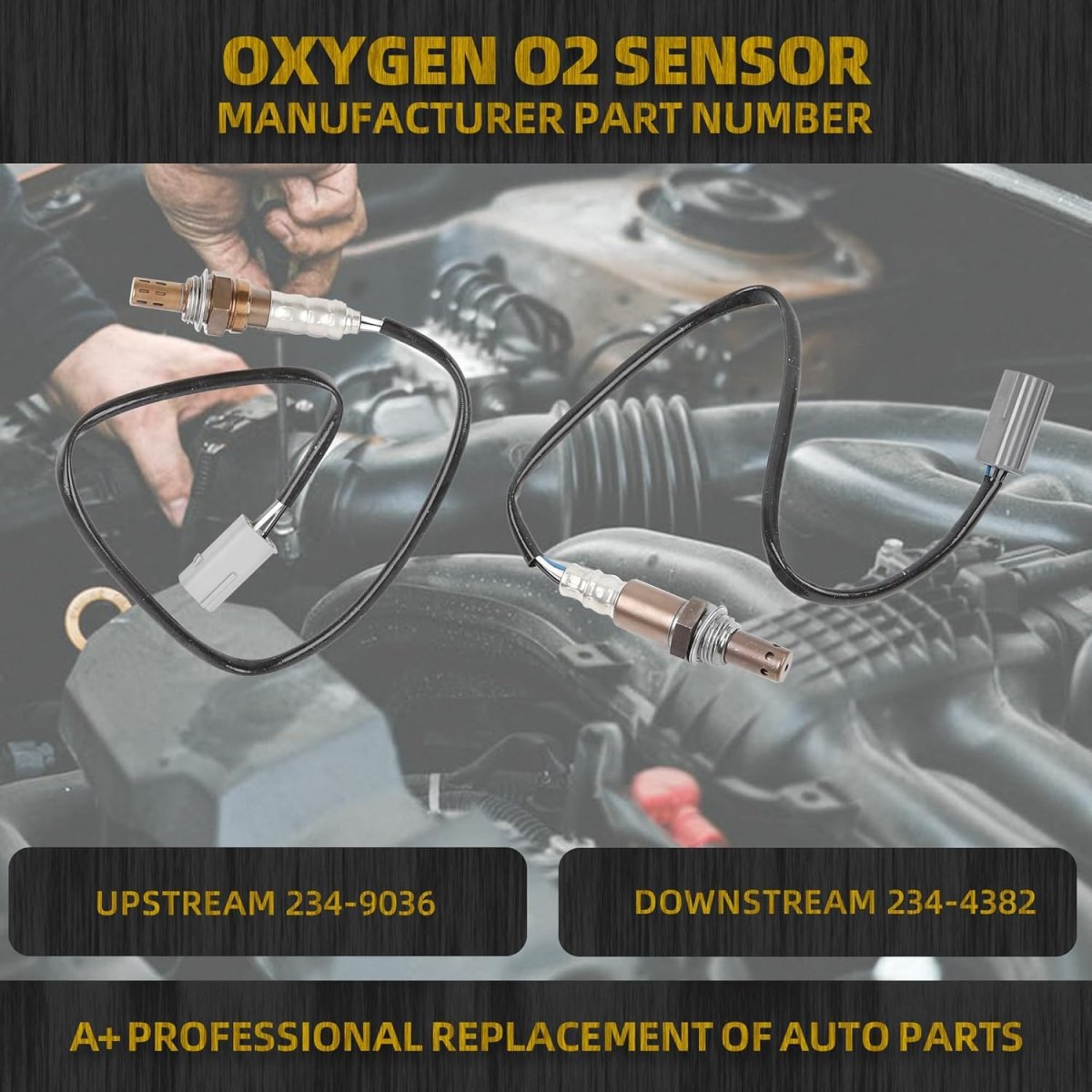 Dasbecan Oxygen Sensor For 2010-2012 Nissan Altima Sedan Rogue2 5l Upstream Downstream O2 Sensors Replace 234-9036 234-4382