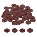 100pcs Screw Cap Covers 12mm Waterproof Plastic Decorative Caps For Phillips Cam Lock Nuts Self-tapping Screws Red Brown 