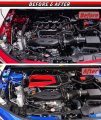 Jdm Red Black Type-r Style Engine Valve Cover Compatible For 2022 2023 Honda Civic Ex Lx Si Touring Hatchback Sedan 1 5