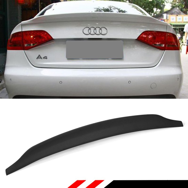 C Style Polyurethane Pu Primered Highkick Trunk Lid Spoiler Wing Duck For 2009-2015 Audi A4 S4 B8