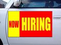 Now Hiring Yellow Red Promotion Business Car Door Magnets Magnetic Signs-qty 2 12 X 18 Inches 