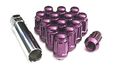 Spline Tuner Lug Nuts Wheel Locks 12x1 5 Thread Size Purple Alloy Steel 20 Lugs And 1 Key Included 