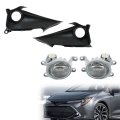 2-pack Bumper Driving Clear Fog Light Assembly With Bulbs Switch Wiring Kit Replacement For Corolla 2019-2021 