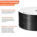 Meccanixity Pneumatic Tubing Pipe 6mmx4mm 525ft 160 Meters Pu Air Line Hose Tube Black For Fluid Transfer Compressor