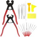 19 Pcs Mosaic Tools Kit A Heavy Duty Glass Cut Tile Nippers Set With 17 Essential Accessories Diy Crafting Tool For Beginners 