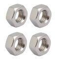 4pcs M12 X 1 75mm Pitch Metric Thread 201 Stainless Steel Left Hand Hex Nuts 