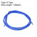 Uxcell K Type Thermocouple Wire 2x0 5mm Stranded Blue Ptfe Extension 1 Meters