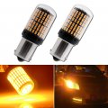 1156 Bau15s 150 Degrees Py21w 7507 Led Turn Signal Bulbs Amber Yellow 2800 Lumen Canbus Error Free With Resistors Pack Of 2 